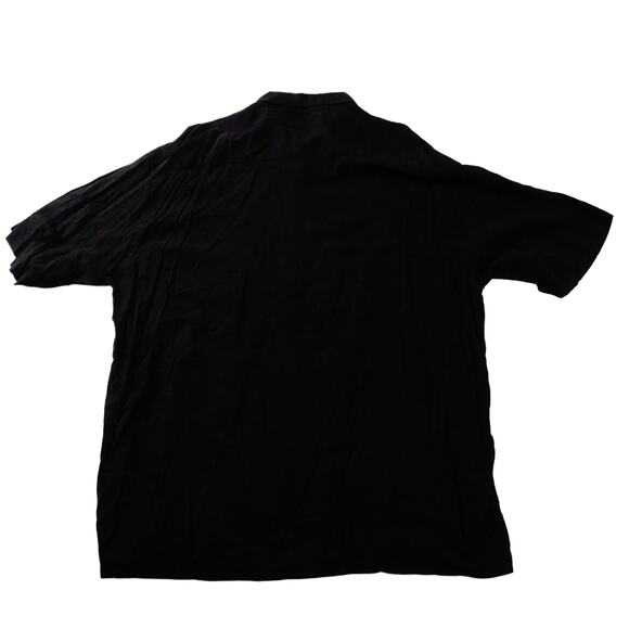 Moda Campia Moda Mens Black Rayon Drinks Palm Tree  Hawaiian Button Shirt XXL - Picture 7 of 8